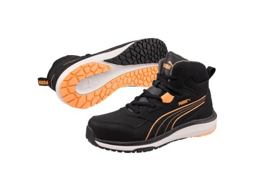 Puma Stepper BLK/Peach Mid S3S ESD HRO SR női munkavédelmi bakancs