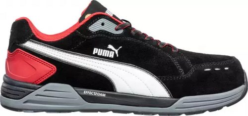 Puma Airtwist Blk Red Low S3 ESD HRO SRC munkavédelmi cipő