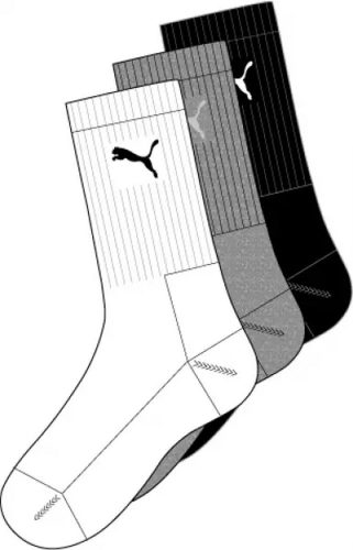 Puma Sport zokni - 3pár/csomag, fekete