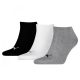 Puma sneaker zokni - 3pár/csomag, fehér/szürke/fekete