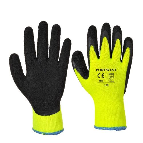 Portwest A143 - Thermal Soft Grip kesztyű, sárga/fekete