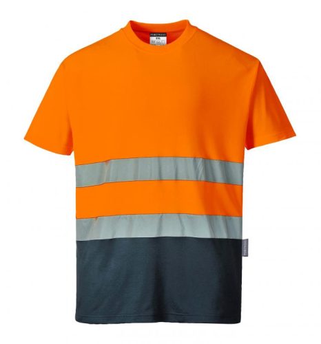 Portwest S173 - Kéttónusú Pamut komfort póló, Narancs