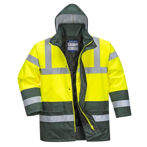 Portwest S466 - Kontraszt Traffic kabát, sárga/zöld