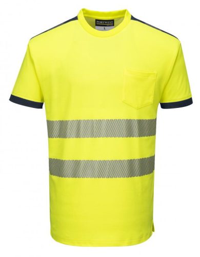 Portwest T181 -  Jól láthatósági Vision póló, sárga/fekete