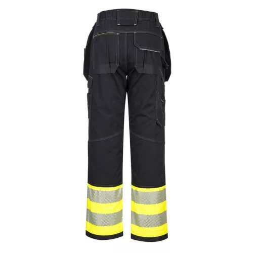 PW307YBR32 Portwest PW3 Hi-Vis Class 1 Holster nadrág, fekete/sárga