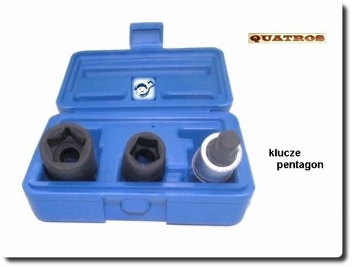 Quatros ötszögű dugókulcs készlet fékszereléshez