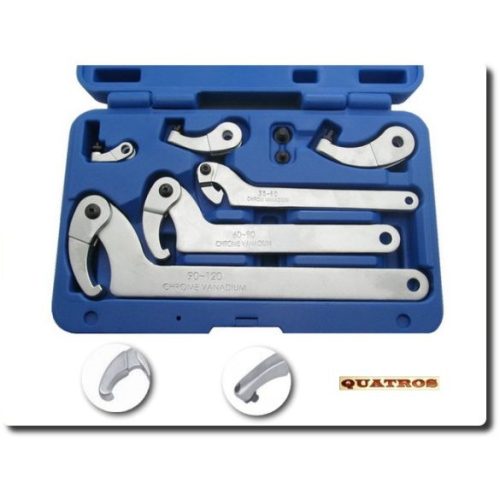 Quatros állítható körmöskulcs készlet 19-120mm