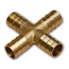 Tömlő elosztó négyes 12 mm réz