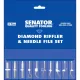 SENATOR 140 mm gyémánt tűreszelő készlet, 10 részes