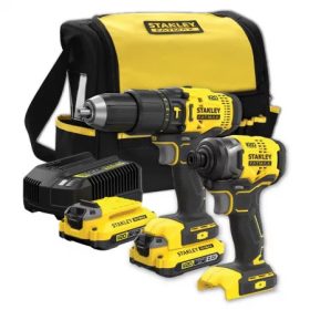   Stanley SFMCK465D2S Fatmax 18 volt-os V20 ütvefúró és ütvecsavarozó készlet szövettáskában