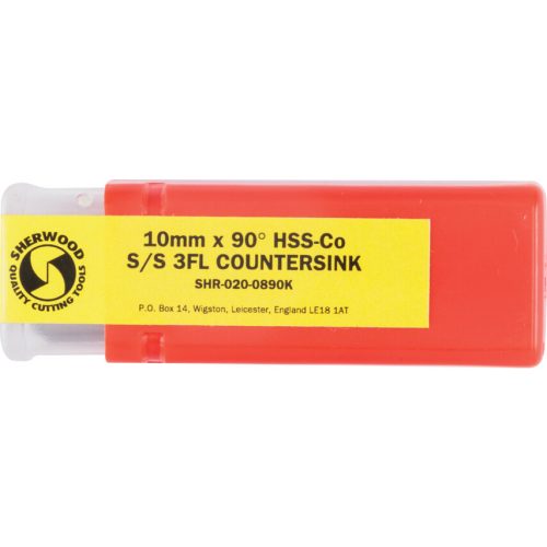 Sherwood. 10MMX90°-OS KÚPSÜLLYESZTŐ HSS-CO HENGERES SZÁRÚ, 3 ÉLŰ
