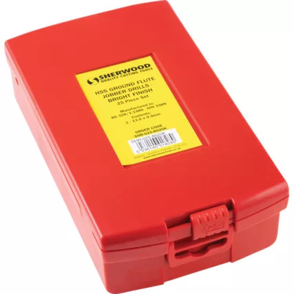 SHERWOOD 25 db-os HSS fényes csigafúró készlet 1-13mm x 0.5mm