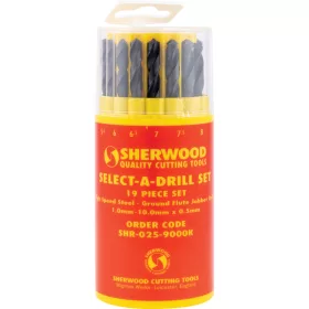 Sherwood. 19 DB-OS HSS CSIGAFÚRÓ KÉSZLET 1.0-10.0X0.5MM