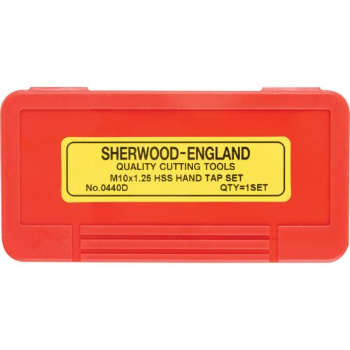 Sherwood. 10X1.25MM EGYENES HORNYÚ HSS KÉZI MENETFÚRÓ KÉSZLET