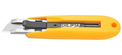 OLFA SK-5 rugóval szerelt biztonsági kés csúszásmentes markolattal, 17.5 mm