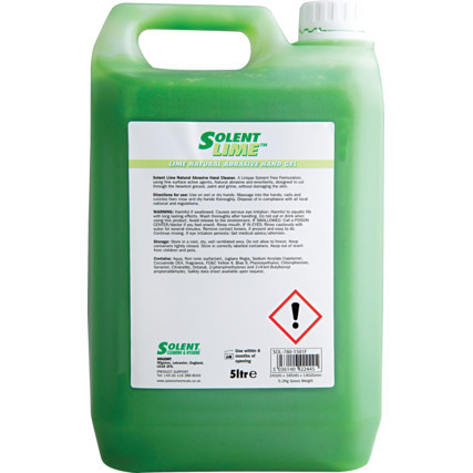 SOLENT ipari szemcsés kézmosógél lime illattal 5 liter