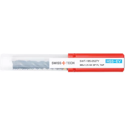 SwissTech. M8X1.25 SÁRGA GYŰRŰS HSS-EV CSAVART HORNYÚ GÉPI MENETFÚRÓ - OXIDÁLT