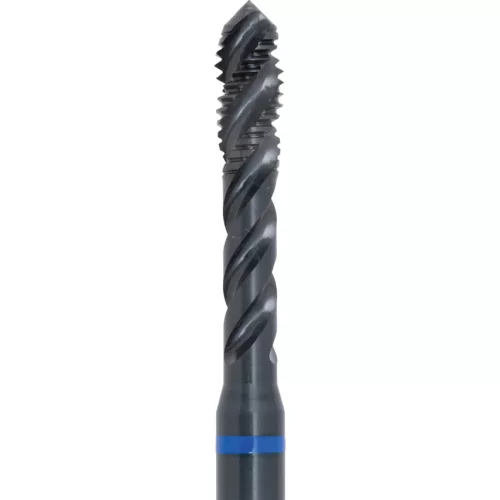 SwissTech. M6X1 KÉK GYŰRŰS HSS-EV CSAVART HORNYÚ GÉPI MENETFÚRÓ - OXIDÁLT