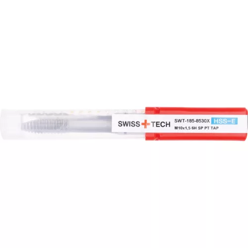 SwissTech. M10X1.5 FEKETE GYŰRŰS HSS-E EGYENES HORNYÚ TERELŐÉLES GÉPI MENETFÚRÓ