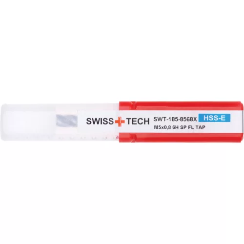 SwissTech. M5X0.8 FEKETE GYŰRŰS HSS-E CSAVART HORNYÚ GÉPI MENETFÚRÓ