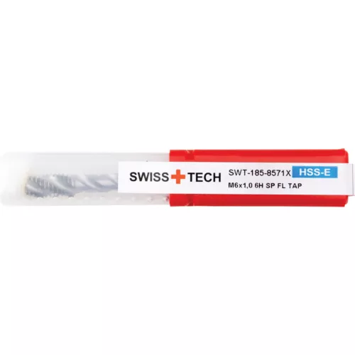 SwissTech. M6X1.0 FEKETE GYŰRŰS HSS-E CSAVART HORNYÚ GÉPI MENETFÚRÓ