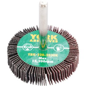   York 50X10MM AL-OX LAMELLÁS CSAPOS CSISZOLÓKORONG P120-6MM SZÁRRAL